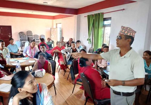कृषकलाई बाख्रापालन तथा व्यवसायिक योजना निर्माण सम्बन्धी तालिम