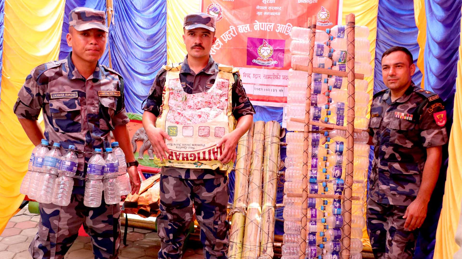 स्थानीय स्रोतसाधनबाट निर्मित विपद् उद्दार सामाग्री प्रदशन