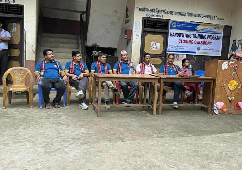 तिन दिने हस्तलेखन प्रशिक्षण सम्पन्न