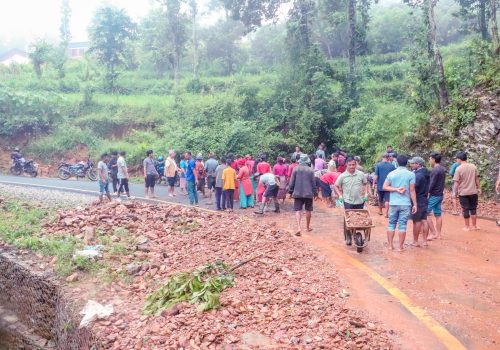 वडा भित्रका सडकहरु श्रमदानमार्फत सरसफाई