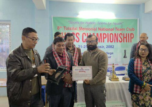 धादिङका सन्दिप घिमिरे सम्मानित