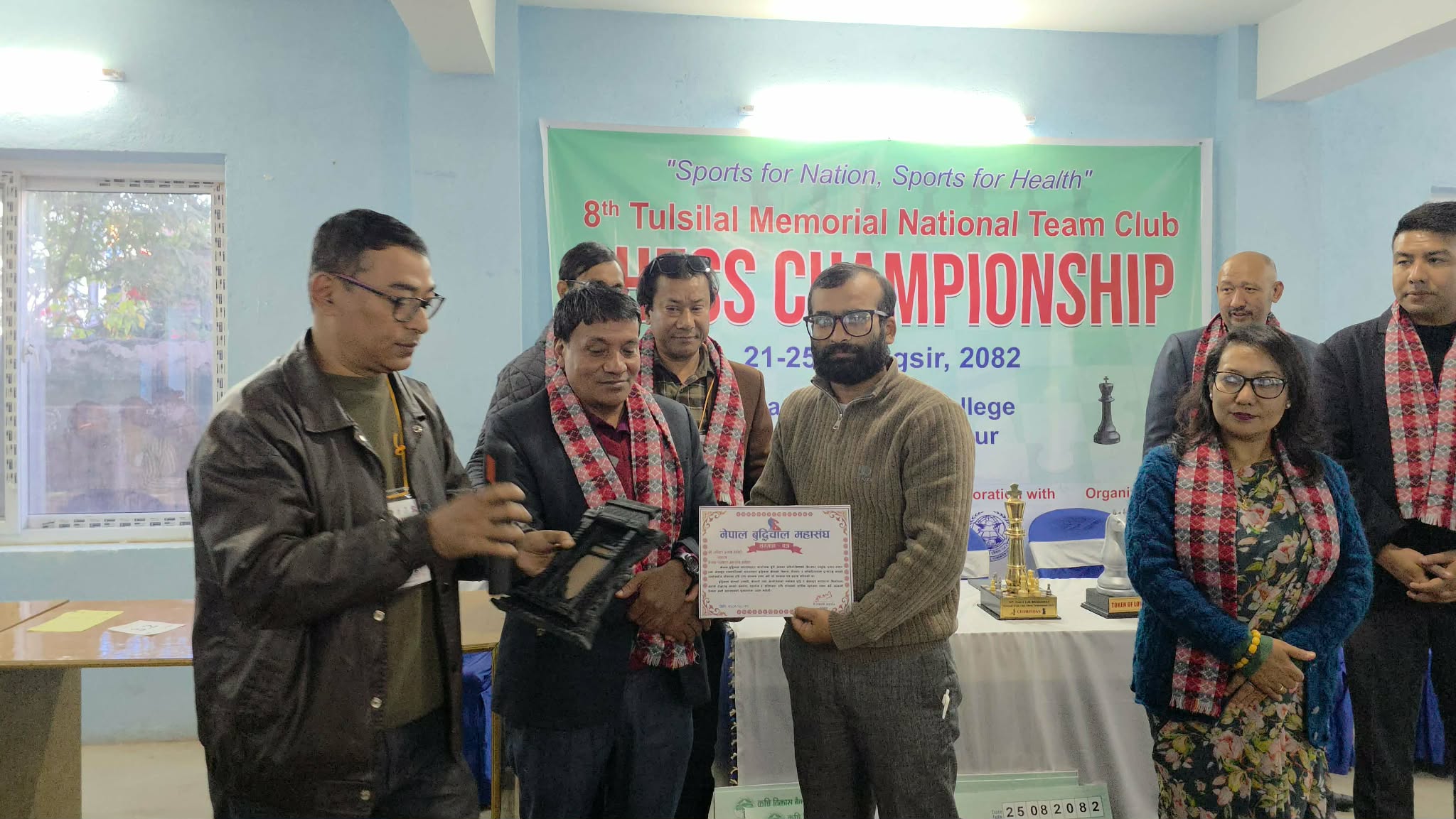 धादिङका सन्दिप घिमिरे सम्मानित