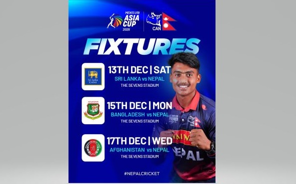 एसीसी यु-१९ एशिया कप: नेपालले आज श्रीलंकासँग खेल्दै