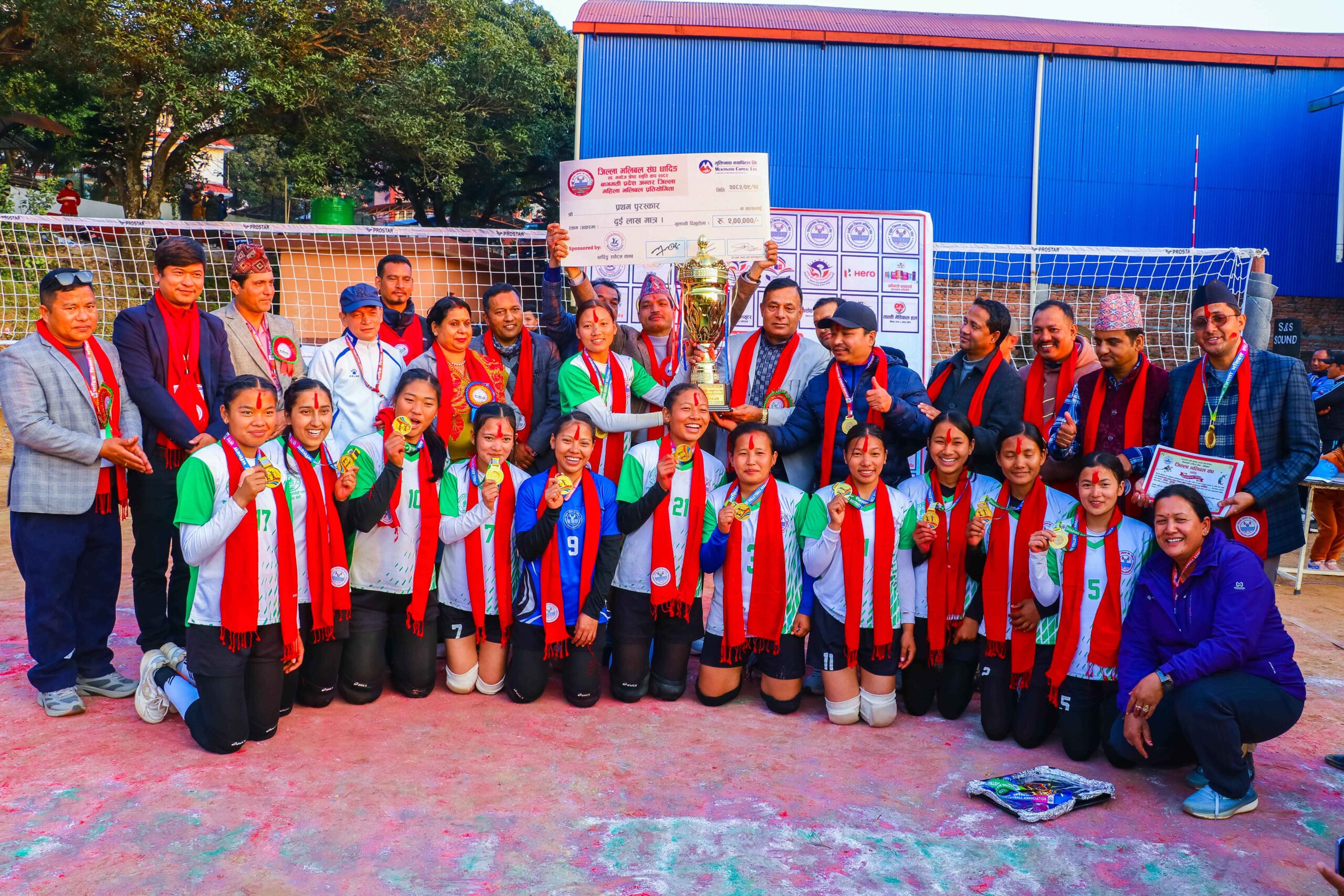 स्व.मनोज श्रेष्ठ स्मृति कप प्रदेश स्तरीय महिला भलिबलमा धादिङ प्रथम