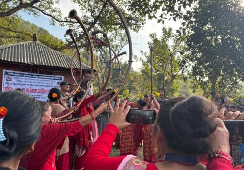 महिला समूहद्वारा गीत मार्फत सचेतनामुलक सन्देश प्रस्तुत