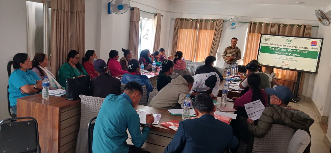 खनियाबासमा सञ्चालित रिलिफ परियोजनाको सामाजिक लेखा परीक्षण सम्पन्न